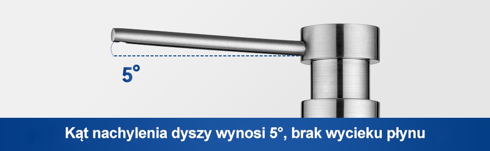 DOZOWNIK DO MYDŁA PŁYNU DO ZLEW ZLEWOZMYWAK 300ML z Silikonowym Wężem 1,25M Kolor pompki inny