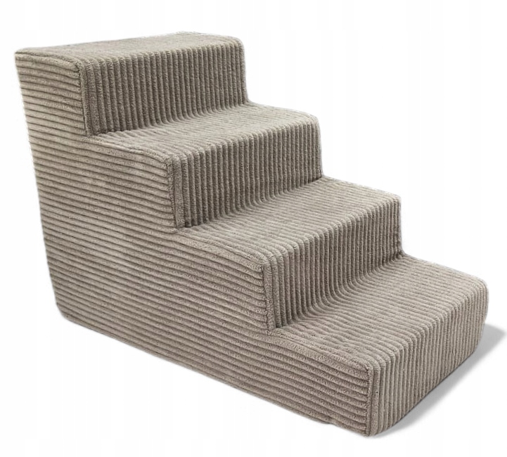 Levně Schody Schůdky Stabilní Pro Psa Rampa Plošina 4 Stupně 40 cm Béžová