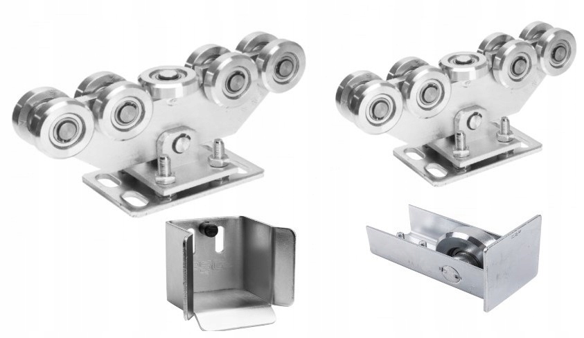 WÓZEK WÓZKI ROLKI DO BRAMY PRZESUWNEJ ZESTAW 80x80