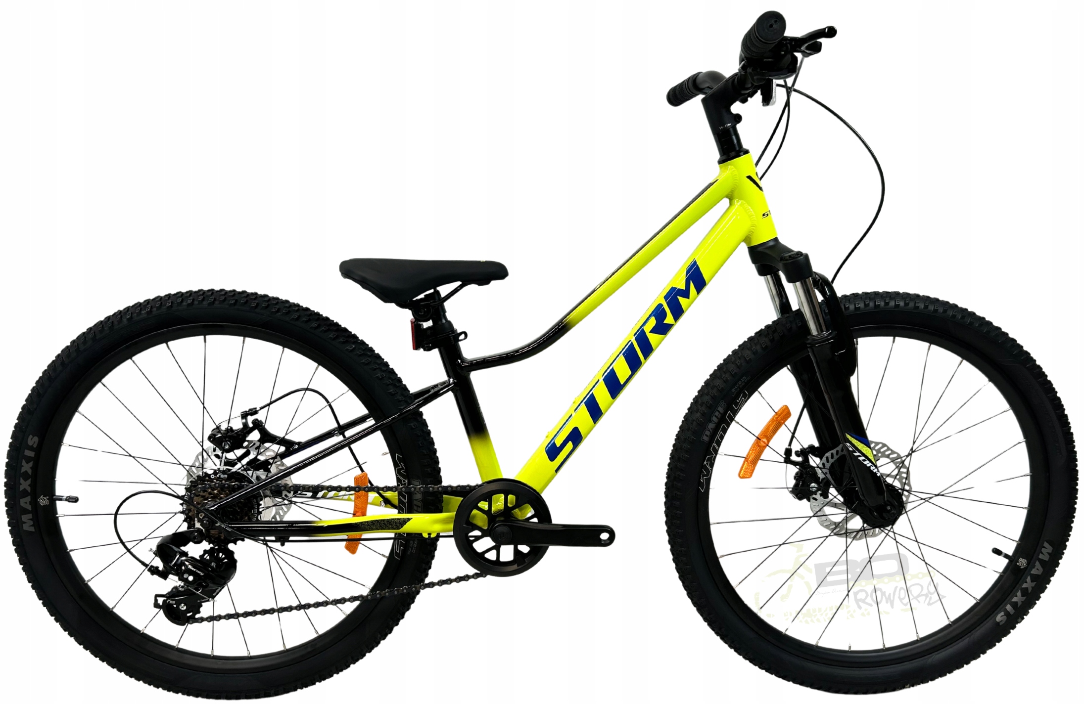 Rower Młodzieżowy Junior 24 Storm Racer 2D Rama 11" Żółty 1x7 2026
