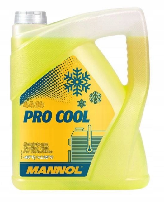 MANNOL Pro Cool 5L -40 - płyn chłodniczy do motocykli żółty