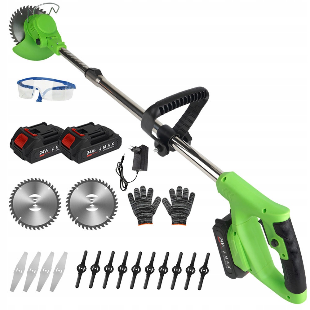 Aku Vyžínač Ruční bezdrátová sekačka 2AKU s více noži