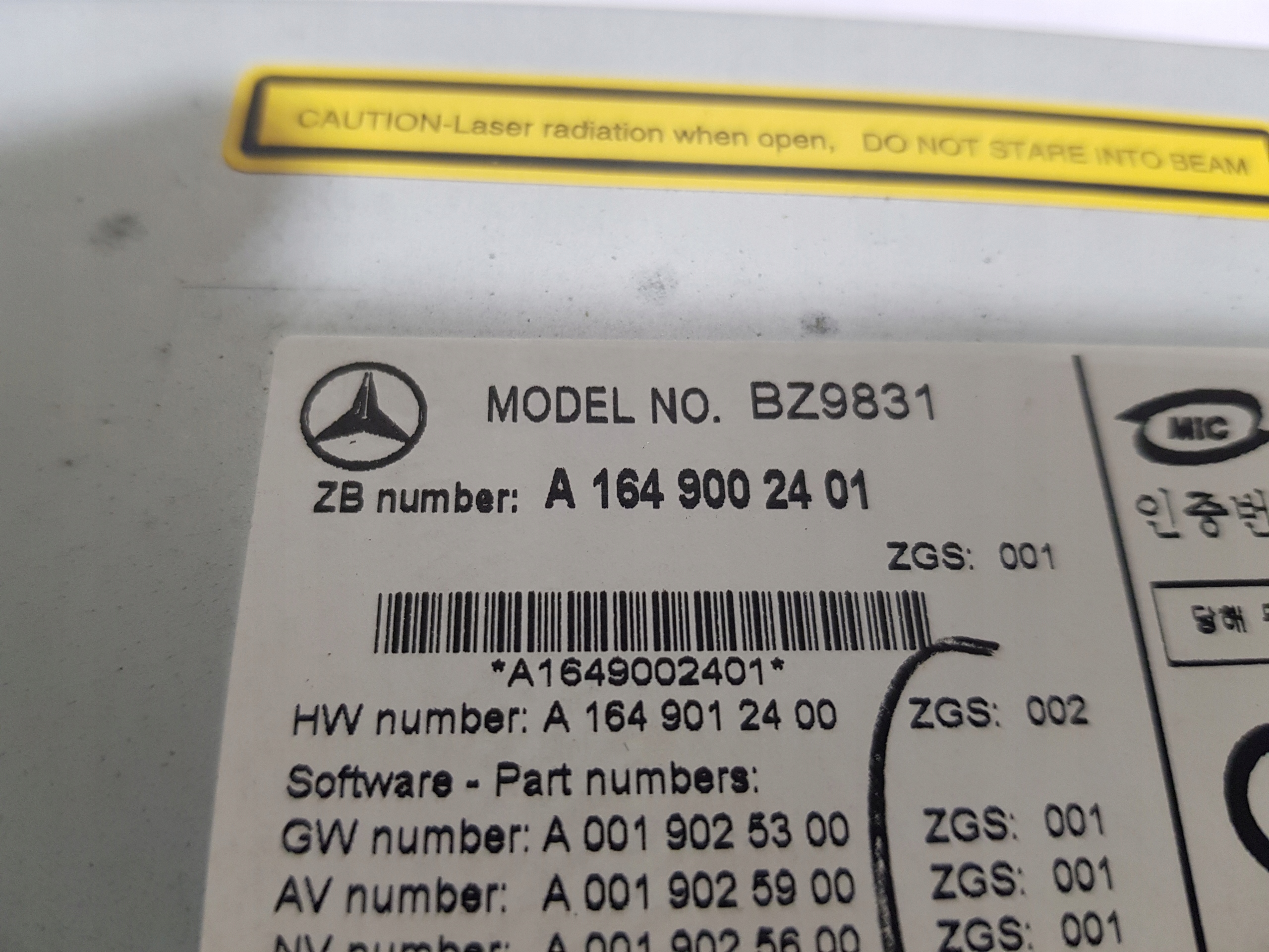 RADIO CD Navigation COMAND MERCEDES ML W164 GL X164 1648703289