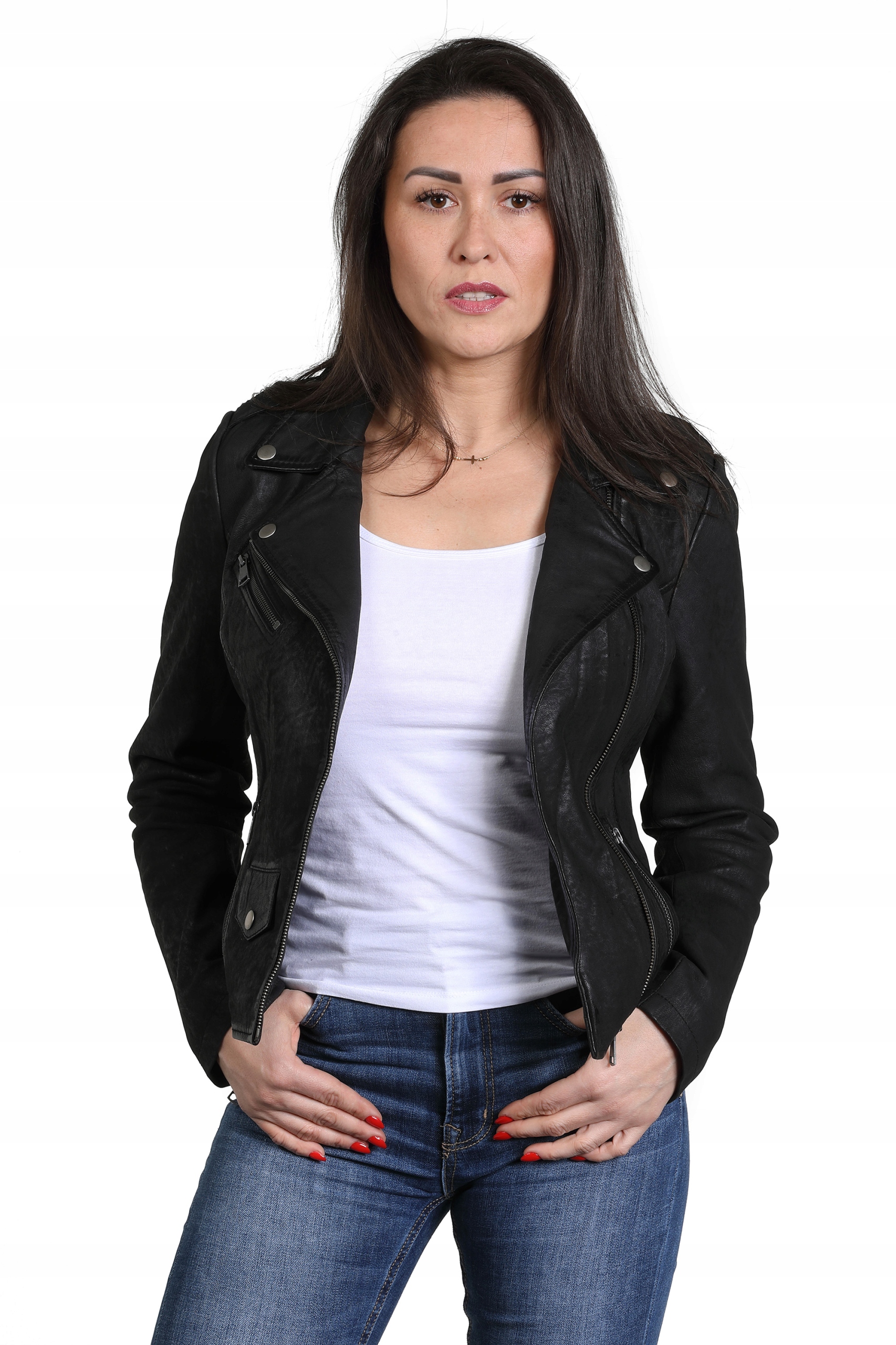 kurtka skórzana ramoneska DAVID RYAN - TINA - M Marka David Ryan