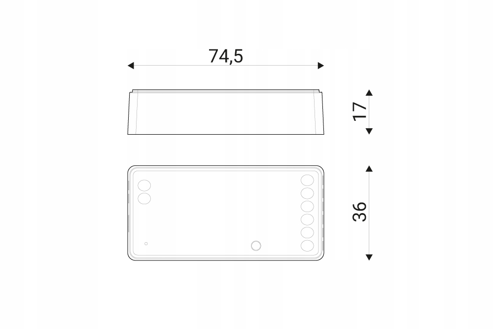 Miboxer FUT035S+ 2,4G PUSH CCT Sterownik taśm LED 2w1 MONO/DUAL Mi-Light Kod producenta FUT035S+