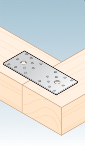 Płytka perforowana łącznik płaski LP1 100x35X2MM - 10 szt. Średnica wkręta 100 mm