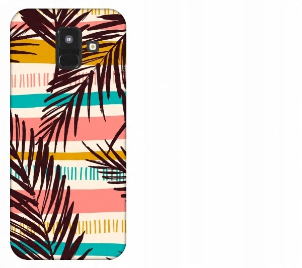 

Etui pokrowiec Samsung Galaxy A6 2018 Liscie tropi