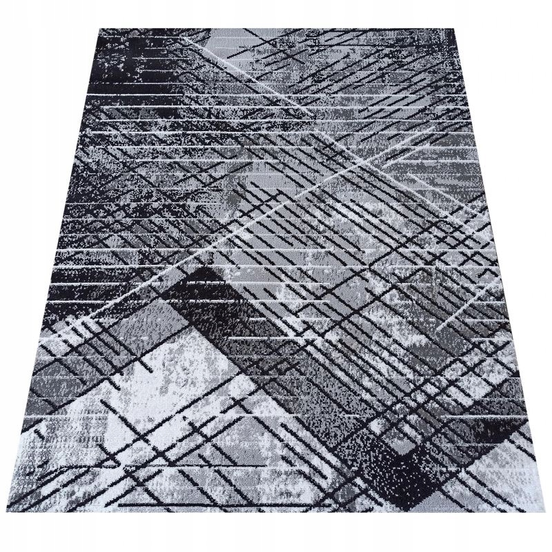 

Dywan szary geometryczny tani Bcf 120x170