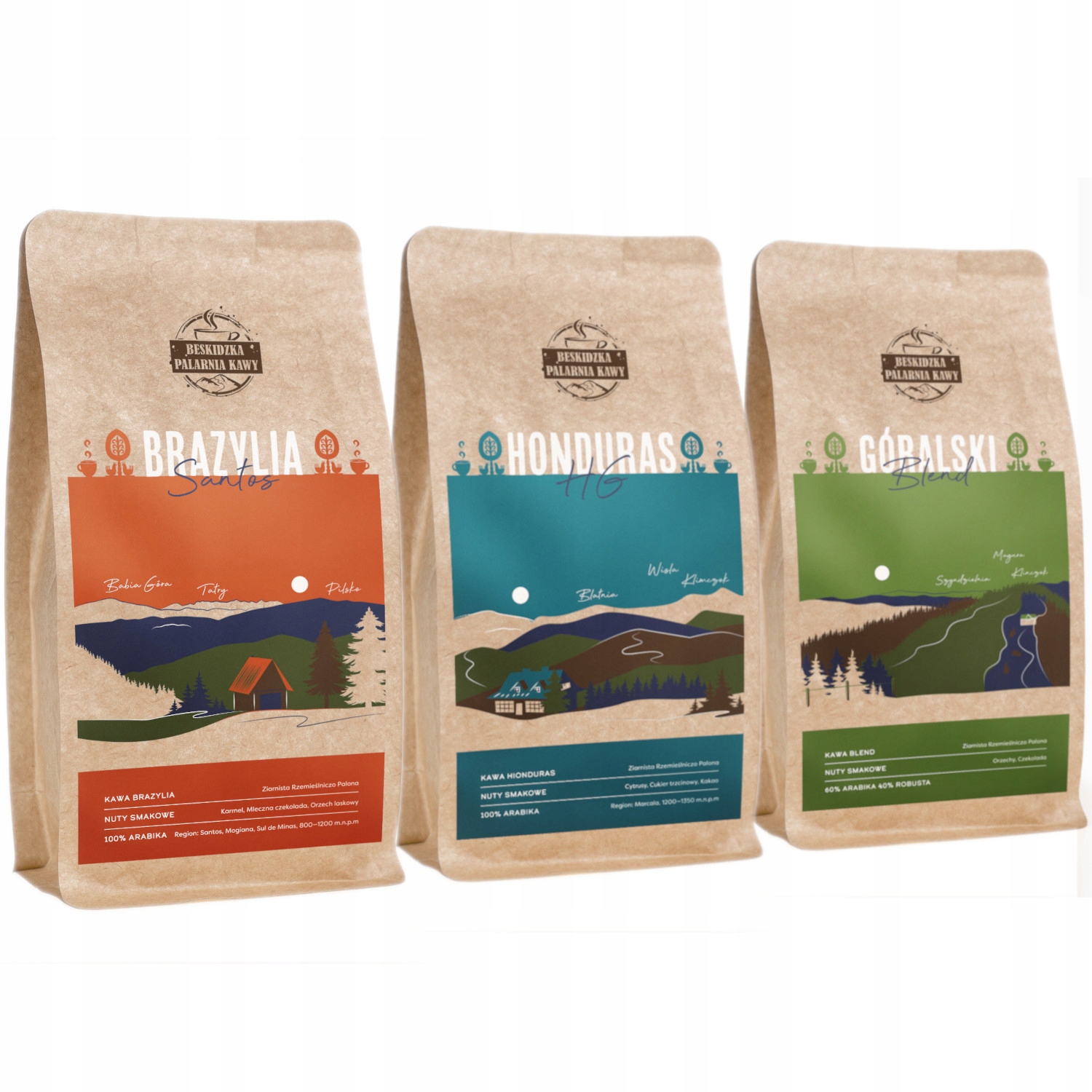 Levně Káva Zrnková Brazílie Honduras Horalský 3x 250g Speciality