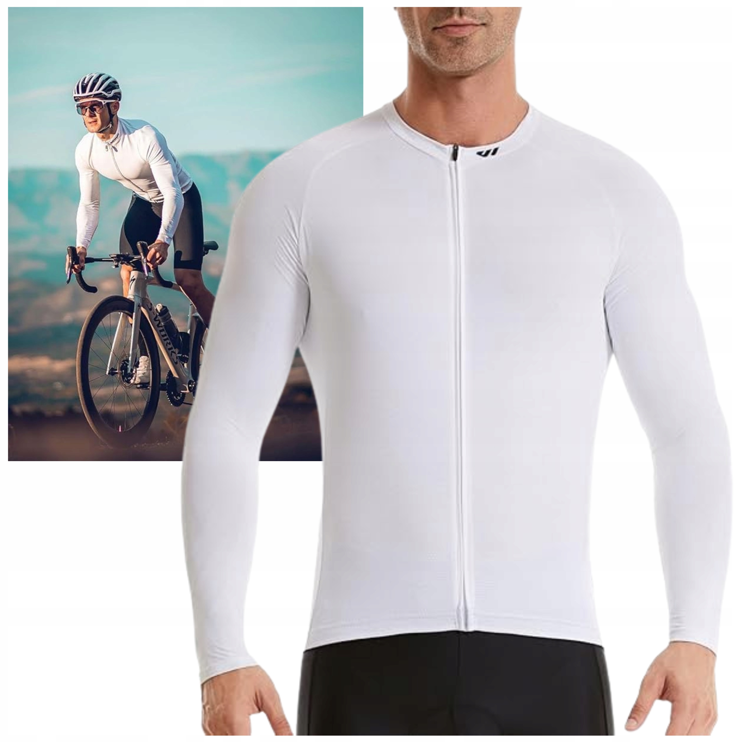 Bluza Rowerowa Męska L Na Rower Koszulka Kolarska Z Długim Rękawem Mtb