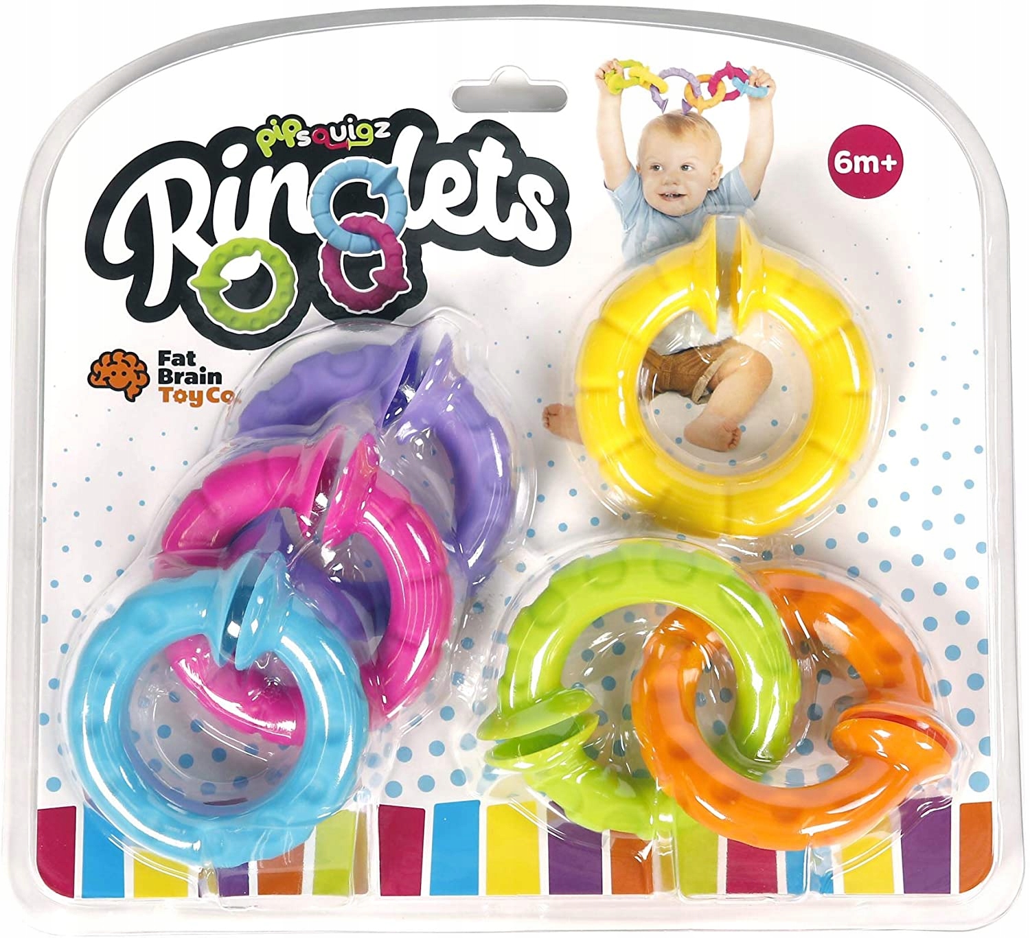 PIPSQUIGZ RINGLETS gryzaki BOBO PRZYSSAWKI KÓŁECZKA miękkie NIEMOWLĘ kolor EAN (GTIN) 811802025289