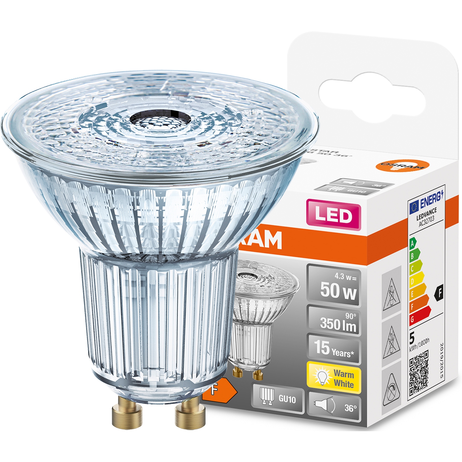 

Żarówka Led GU10 4,3W 50W 350lm 2700K 36° Osram
