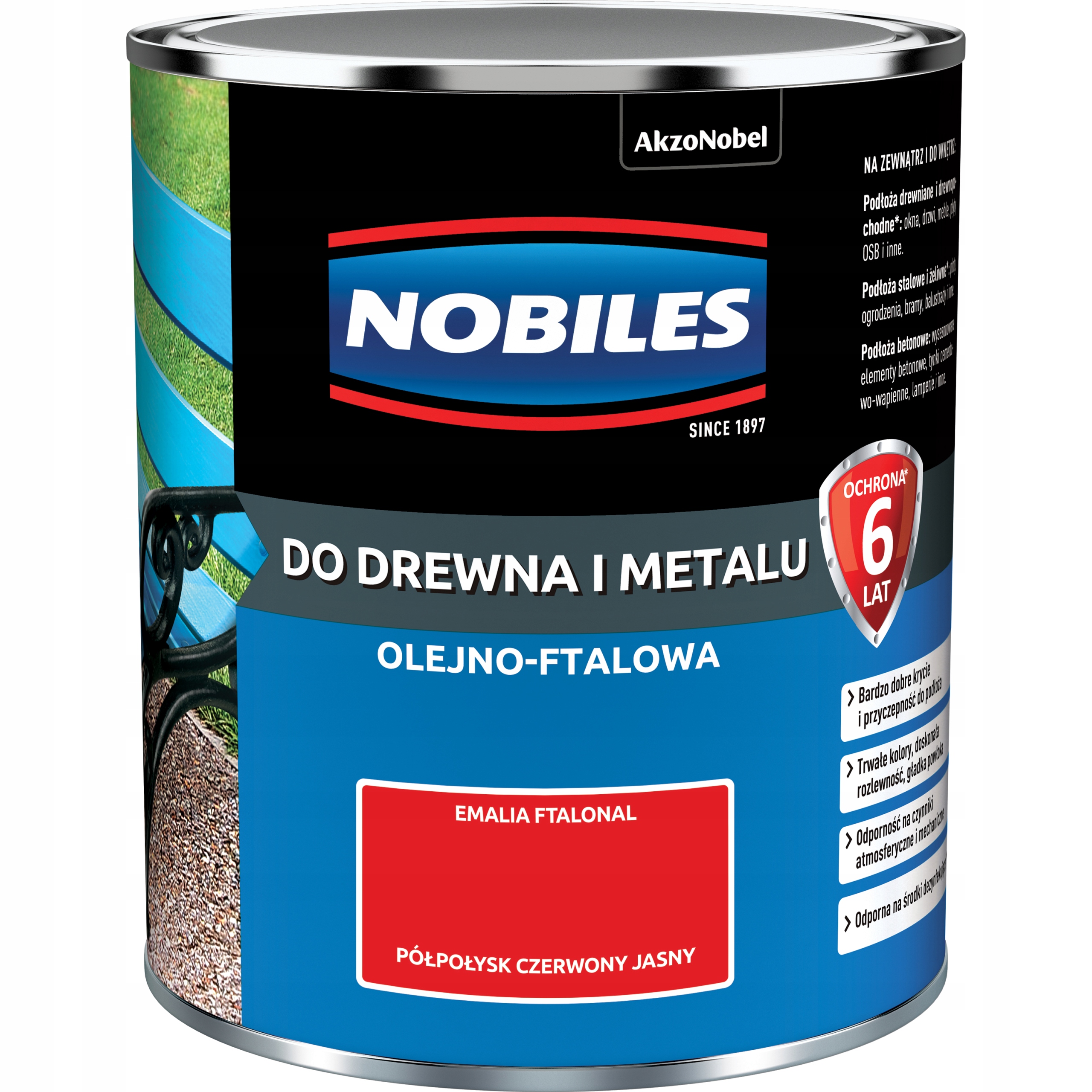 Ftalát 5 L Červený Svetlý Pololesk Nobiles