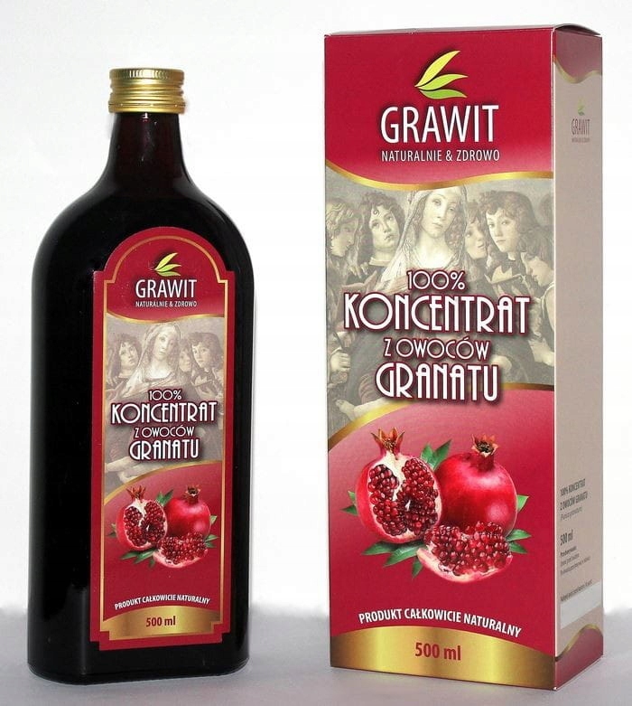 Grawit – 100% koncentrát z plodů granátového jablka 500 ml