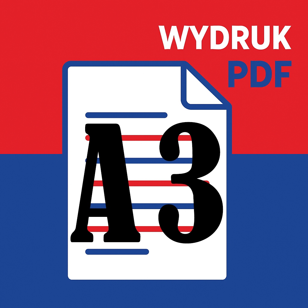 Wydruk KOLOR A3 80g 10 stron z PDF