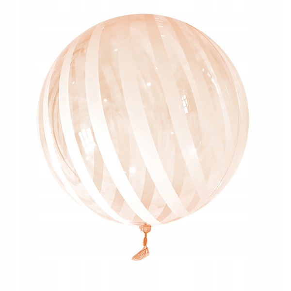 

Kryształowa Kula Balon 45cm Folia paski pomarańcz