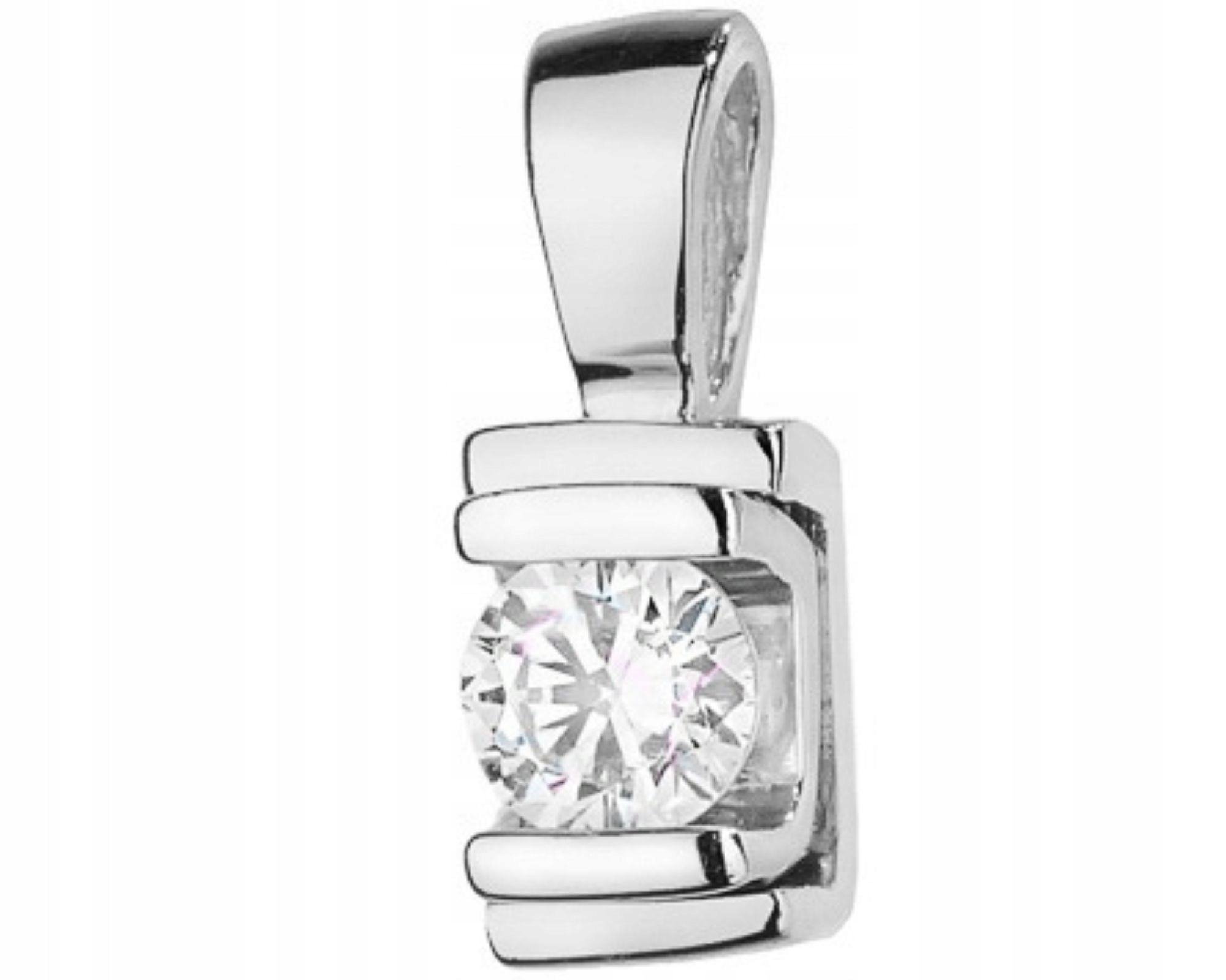 Zlatý přívěsek přívěsek s briliantem Bílé Zlato