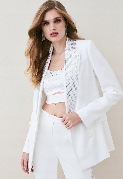 Karen Millen Marynarka Zdobiona 40 1YŁB