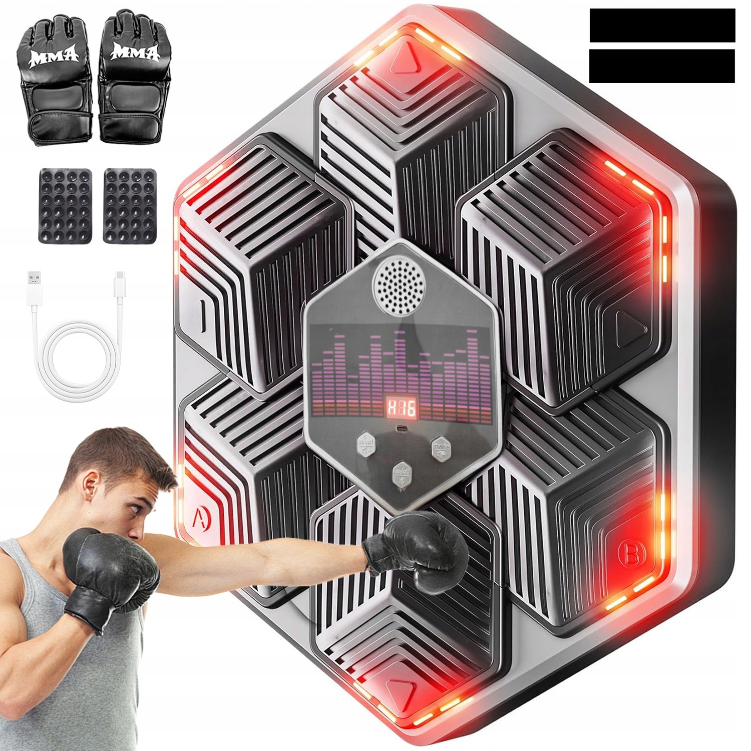 Bluetooth Hudební Boxovací Deska Pro Divočáky Pro Trénink Boxu Rukavice
