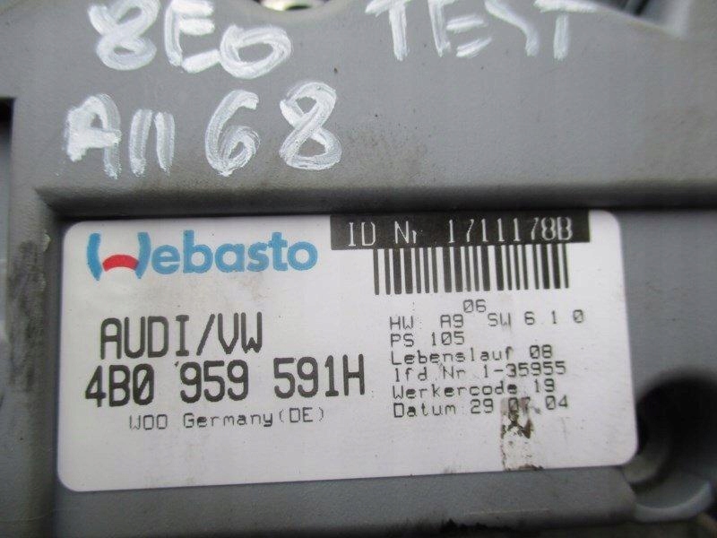 SILNICZEK SZYBERDACHU 8E0 4B0959591H AUDI A4 B6 Car type Passenger cars