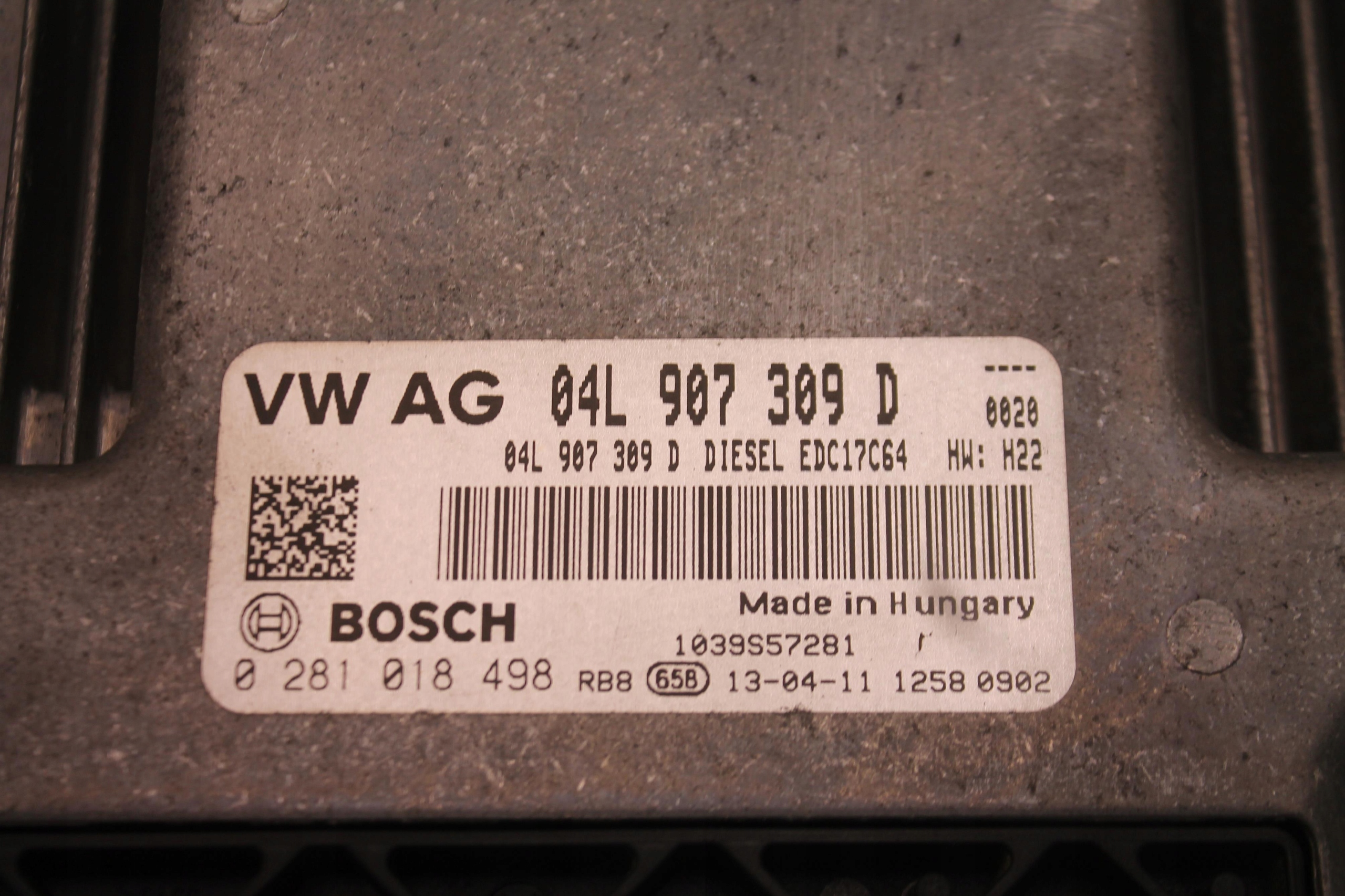 computer control unit of the engine 04L907309D AUDI A3 8V 2.0 TDI 13-20