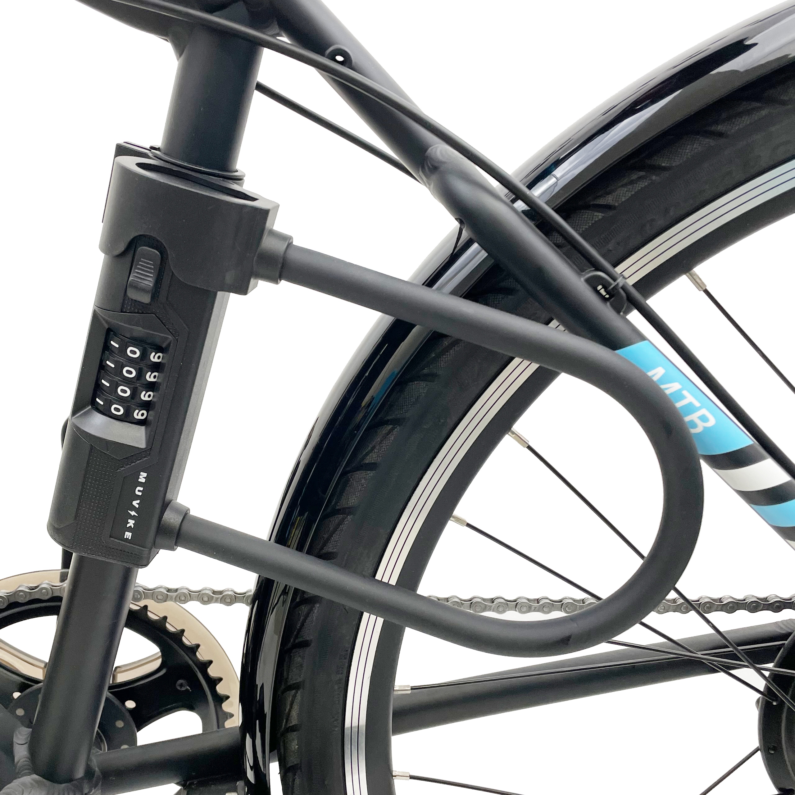 ZAPIĘCIE ROWEROWE U LOCK ZAPIĘCIE DO ROWERU MUVIKE U-SHAPE 245/14C SZYFR Typ zamka na kod