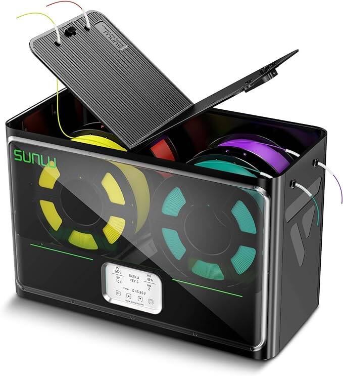 Sunlu FilaDryer S4 systém sušení filamentu sušička x 4 Abs Pet-g Nylon