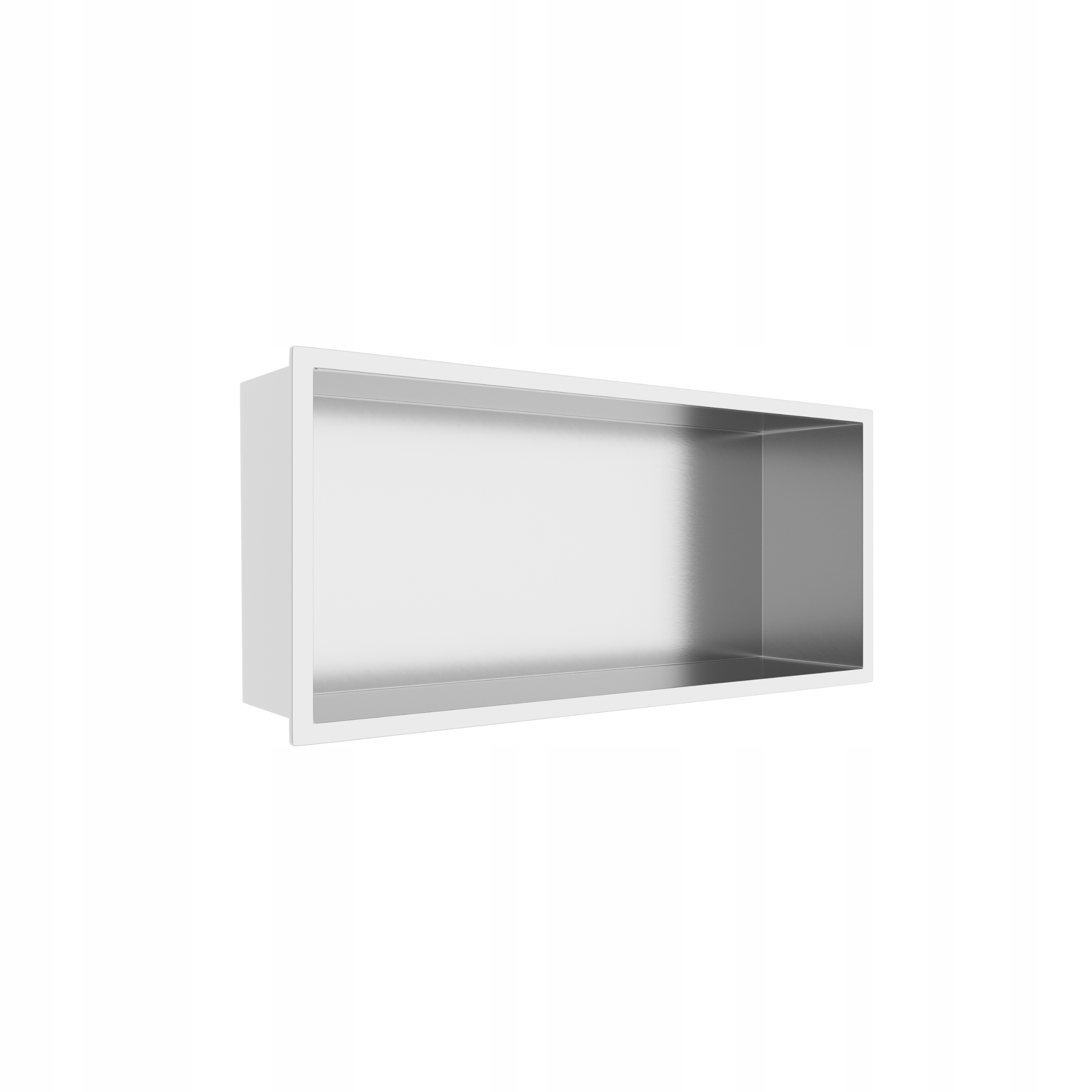 Kúpeľňová výklenková polica z nehrdzavejúcej ocele 45x20x10 cm Wall-box One Inox