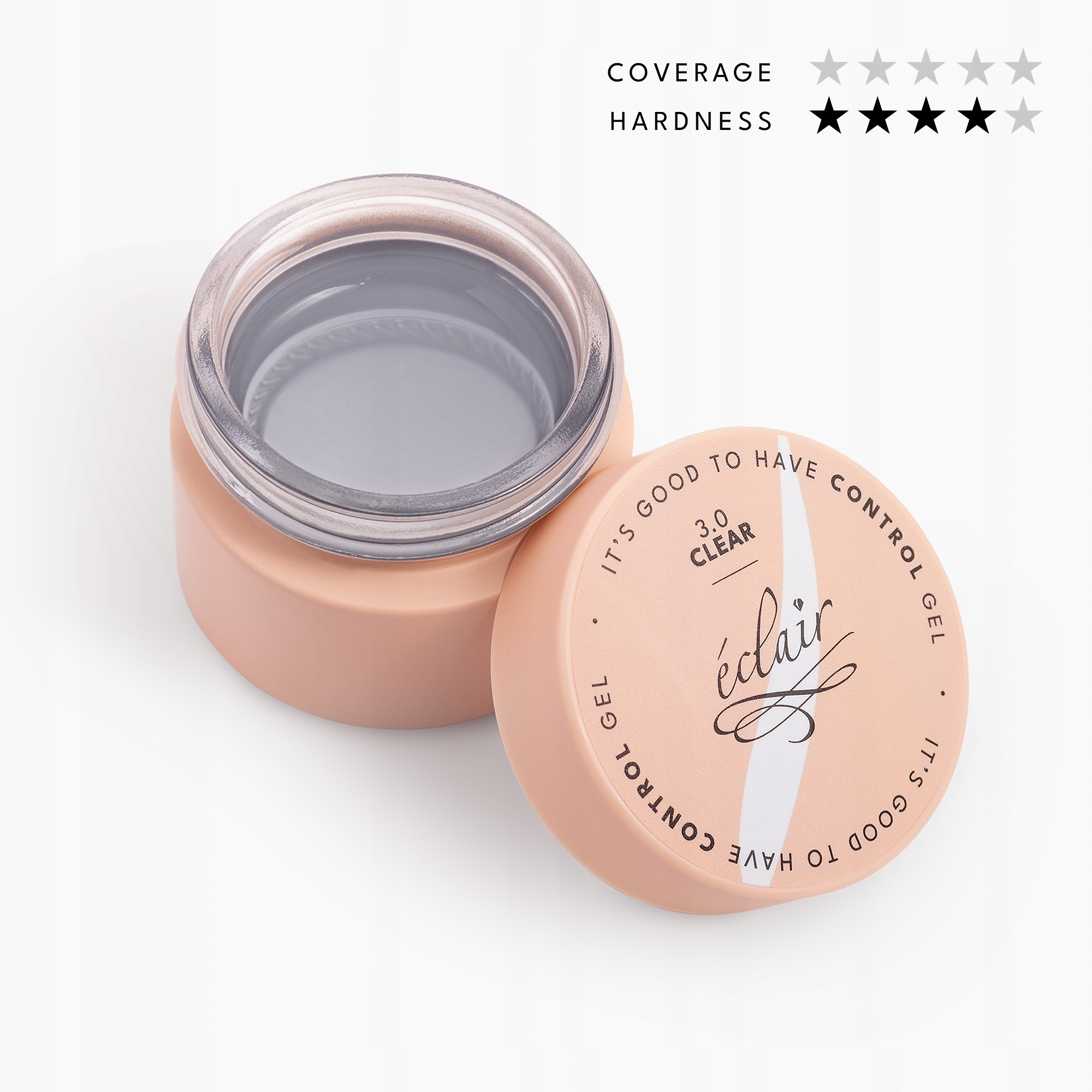 Eclair Nails Control Gel 3.0 Clear 50 g gel na nehty