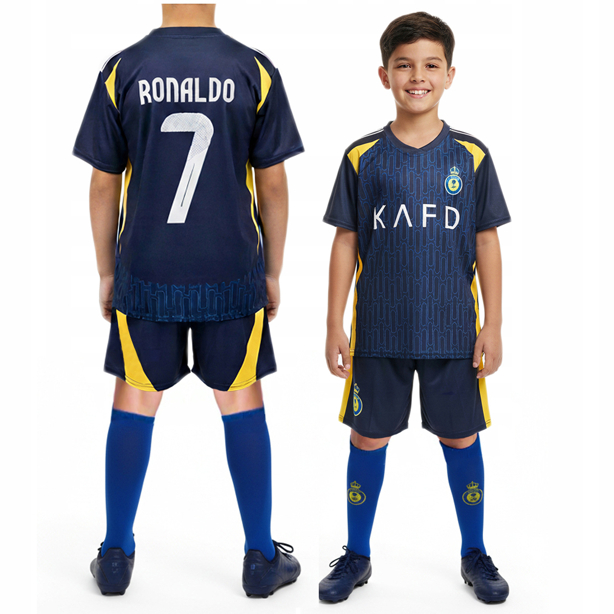 Strój Piłkarski Numer 7 z Getrami 140 Komplet Dla Dzieci