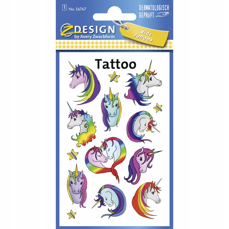 

Naklejki Dla Dzieci Tatuaże Jednorożec Kids Tattoo