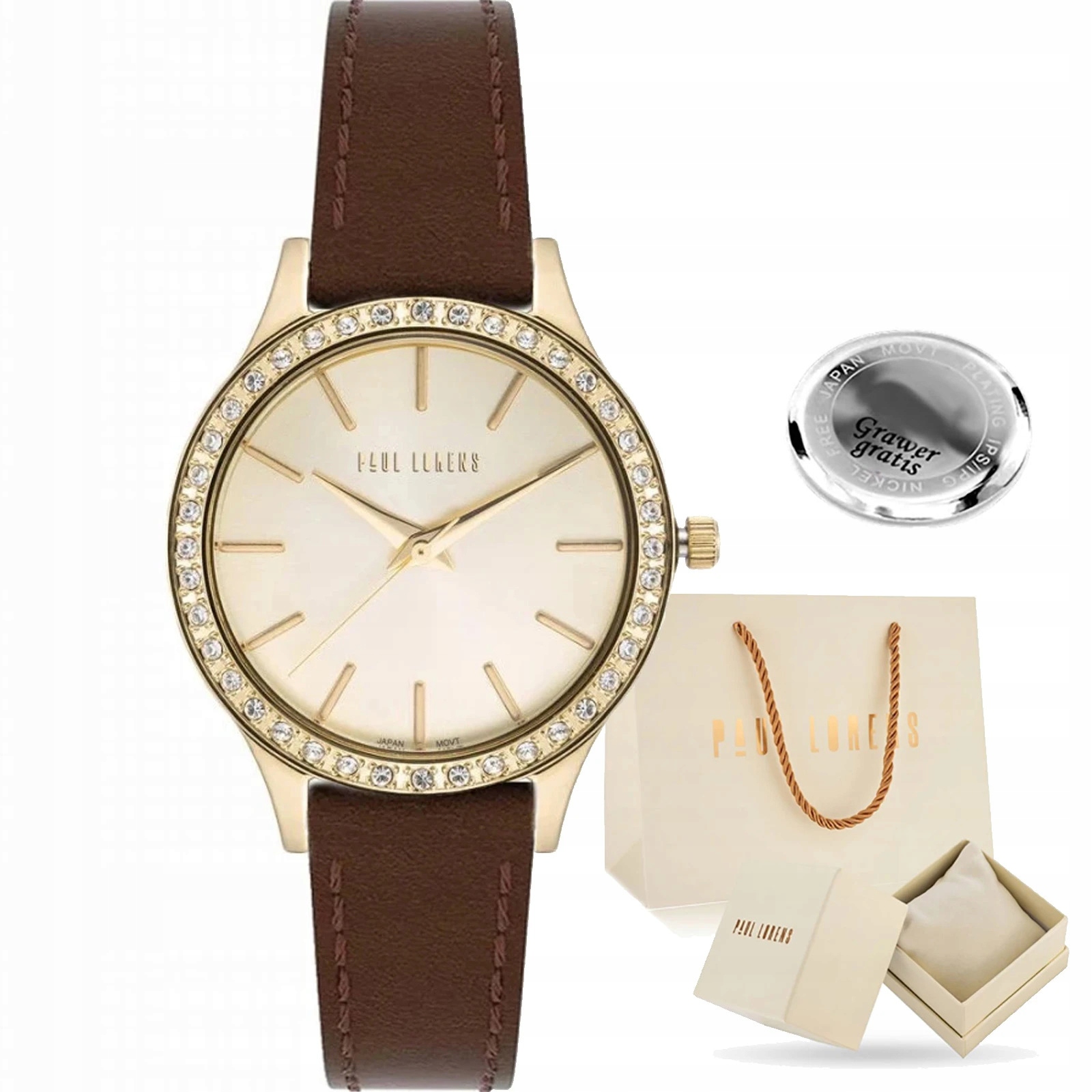 Elegantní dámské hodinky Paul Lorens Taylor se zirkony Gravírování