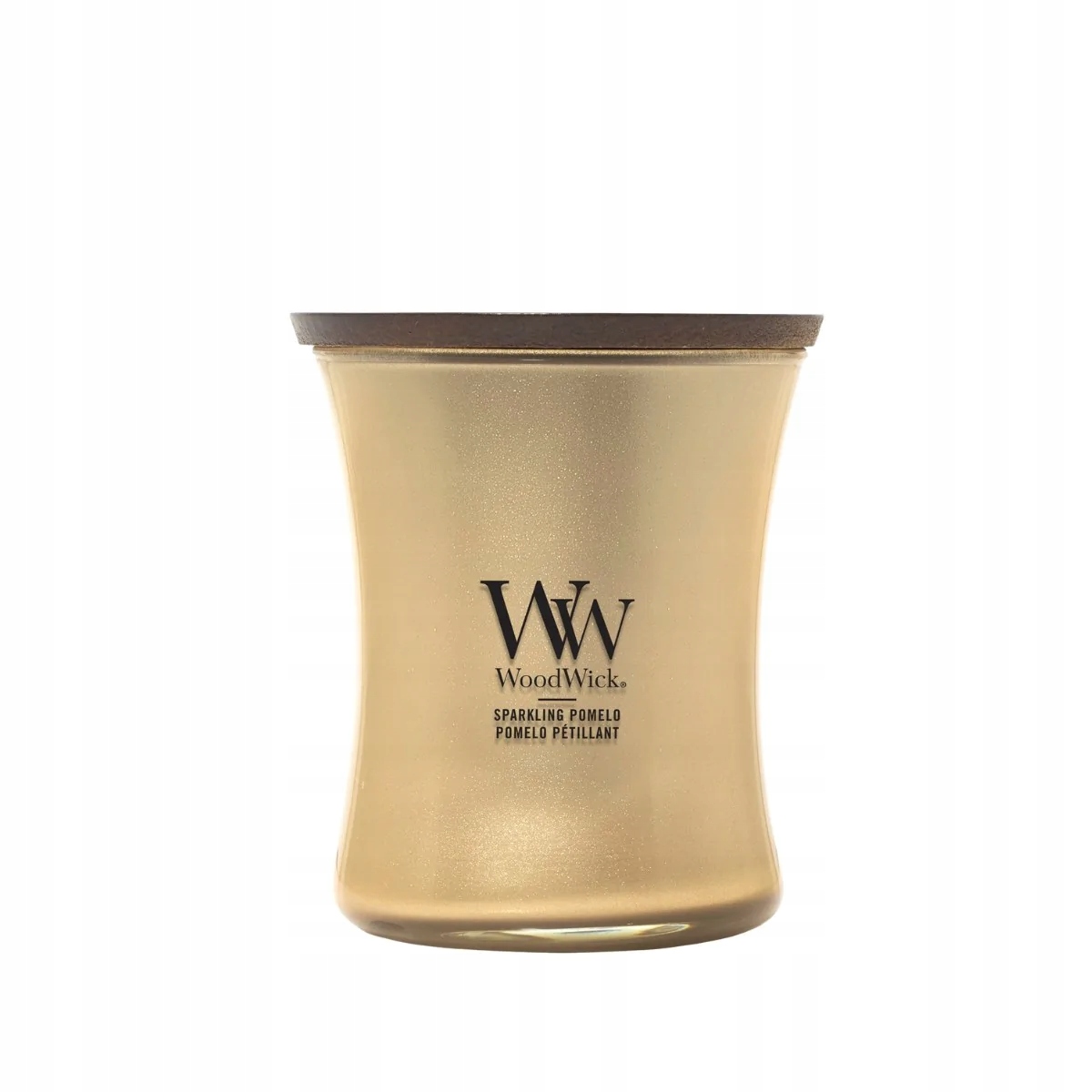 WoodWick Sparkling Pomelo – střední vonná svíčka s dřevěným knotem