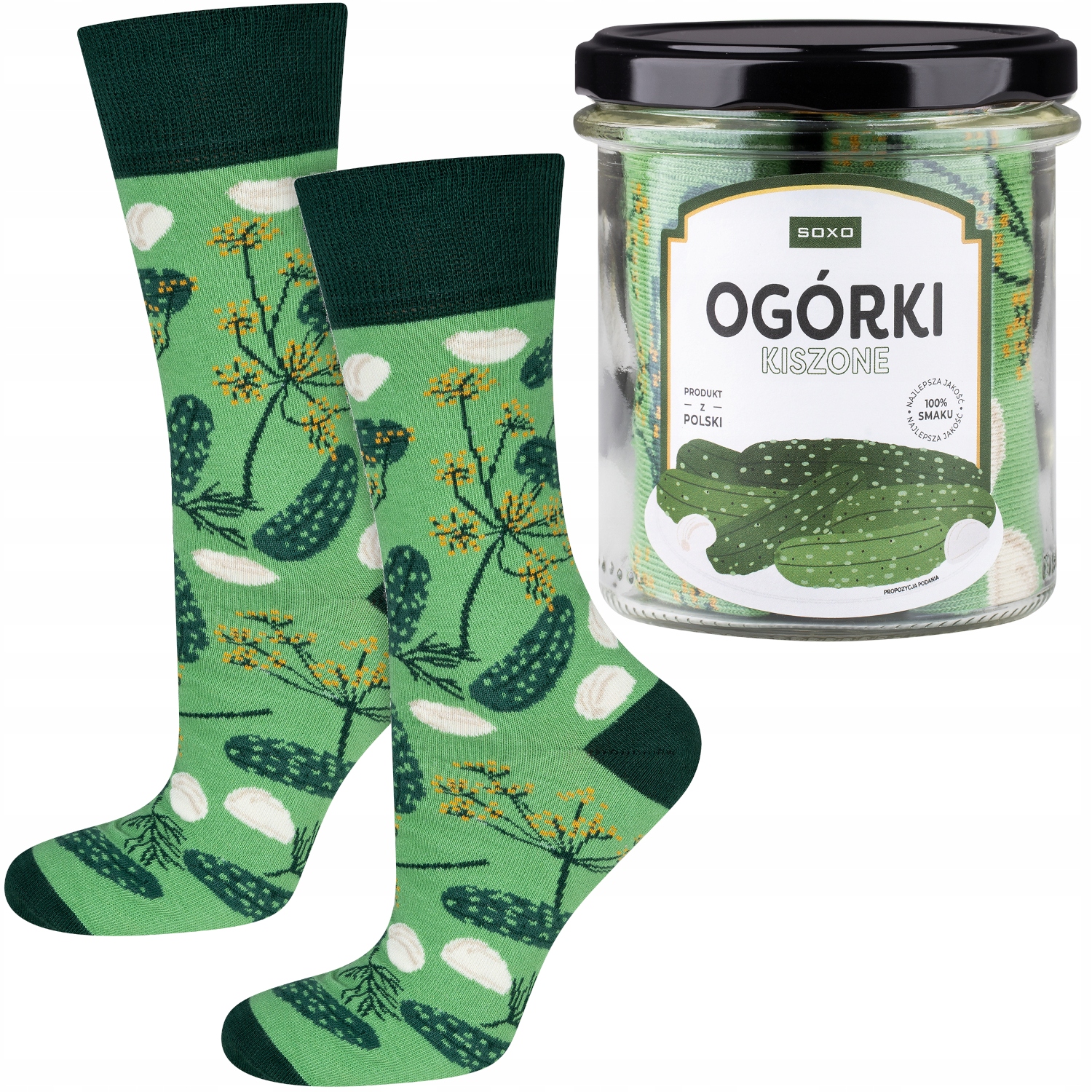 

Śmieszne Skarpetki Męskie Słoiki Soxo Ogórki