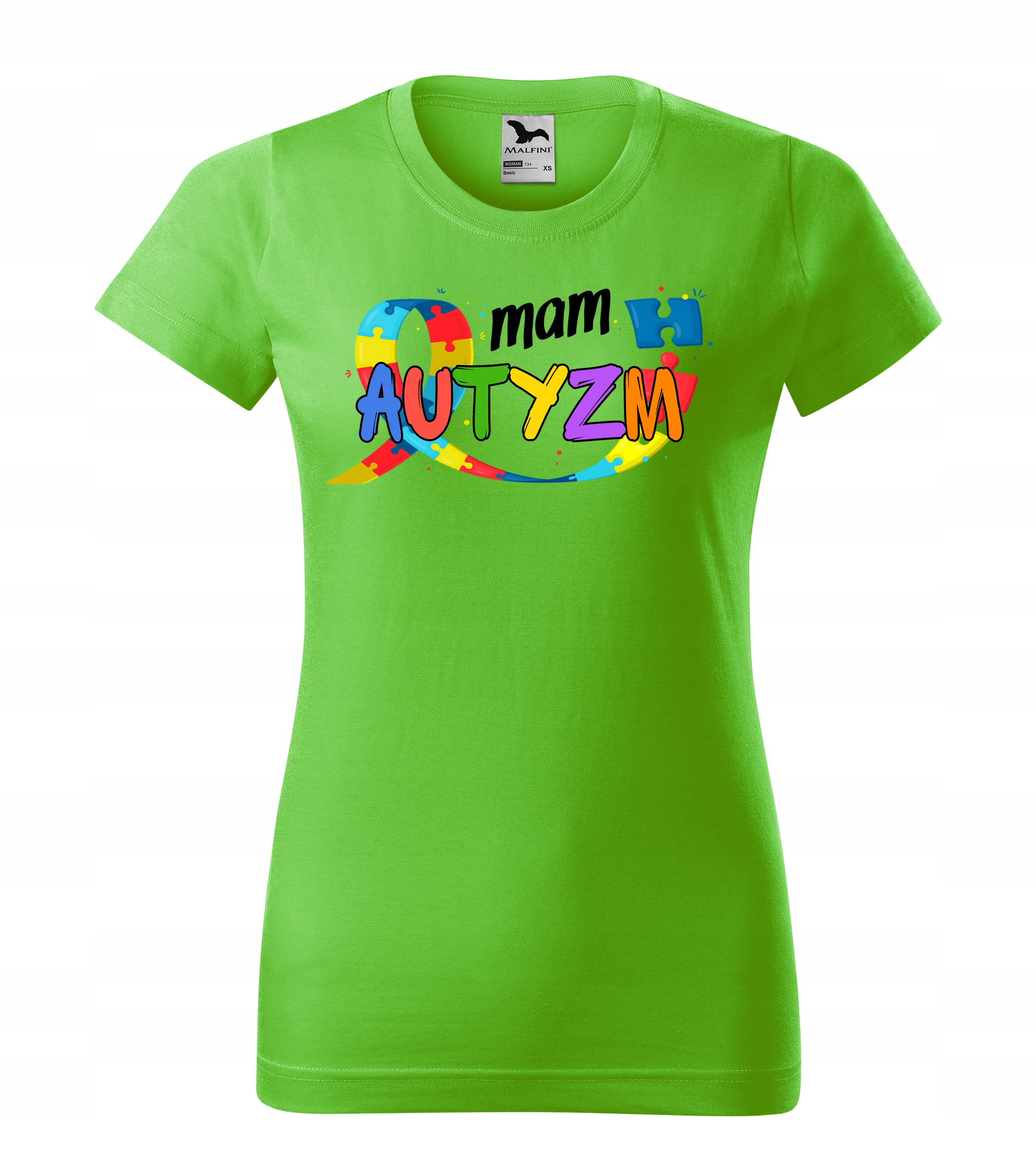 

Koszulka damska zielona t-shirt Mam Autyzm L