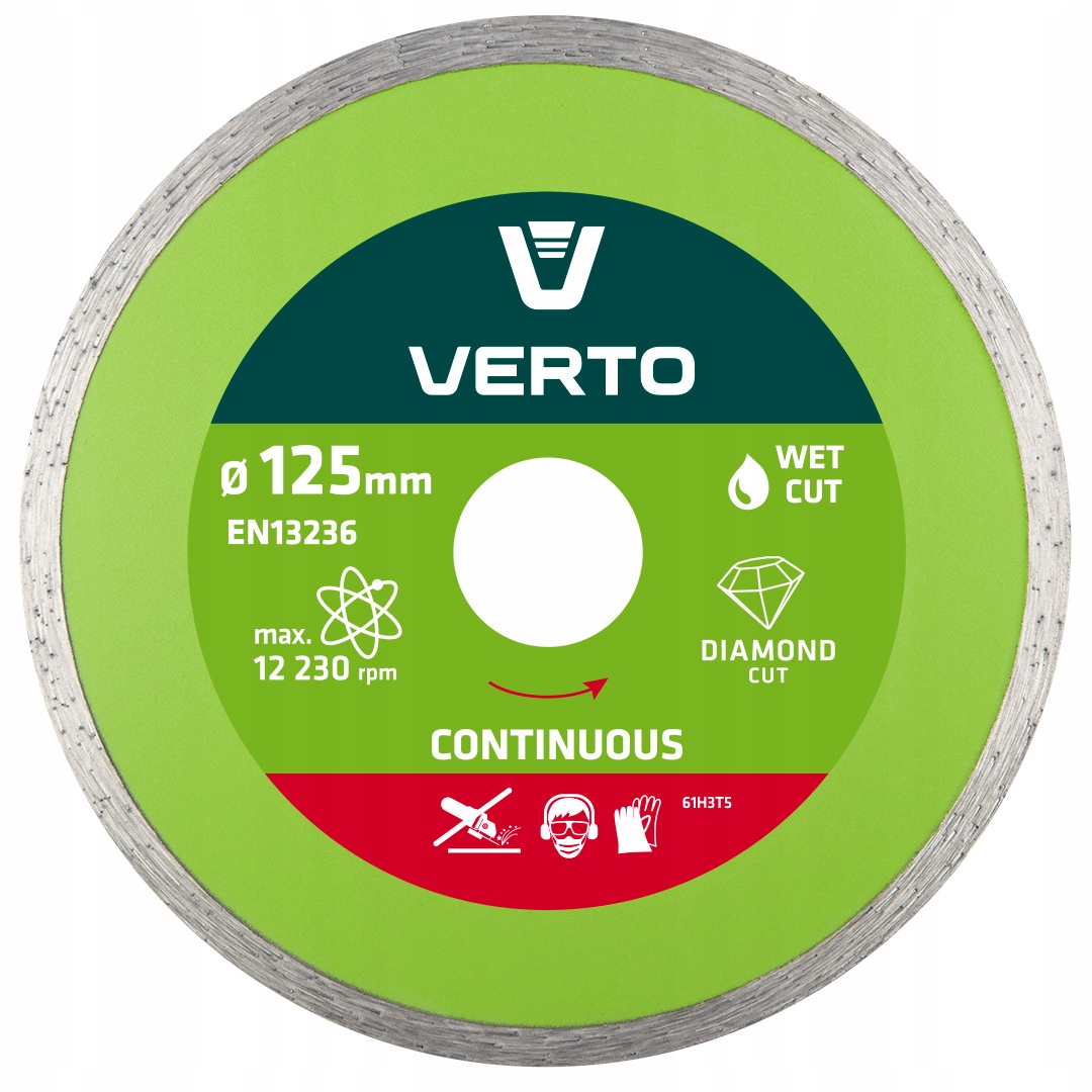 

Tarcza diamentowa 125 x 22.2 mm, pełna Verto