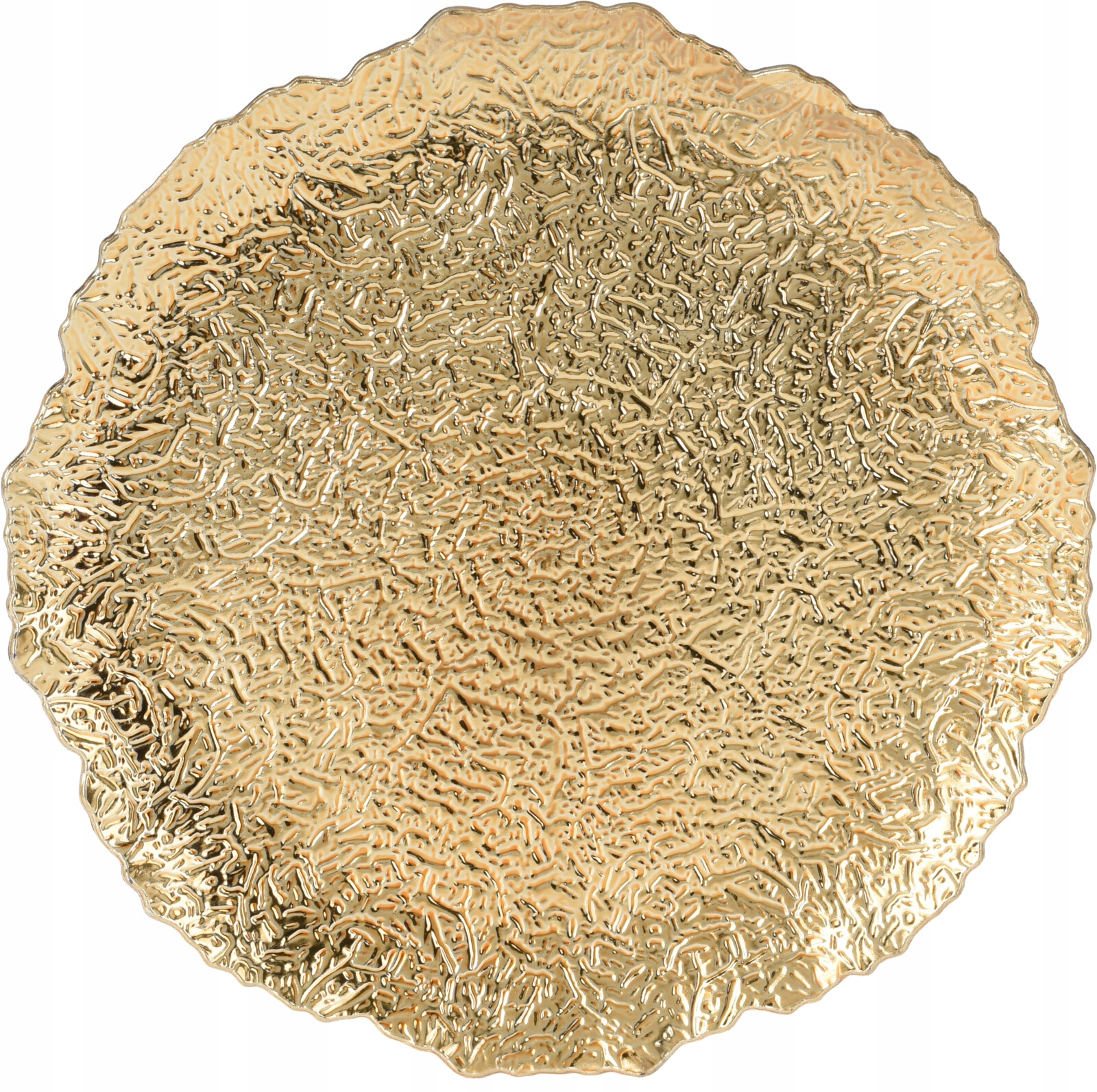 

tłoczony Talerz podtalerz Złoty Wigilia