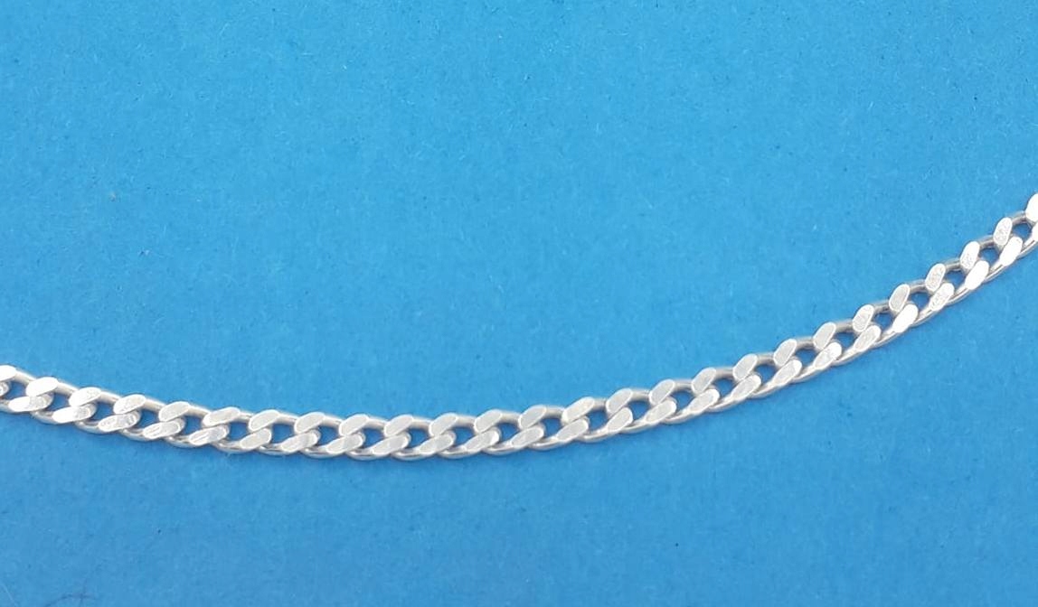 Řetízek diamantový. Stříbro ryzost 925. Pancíř. Délka 60 cm.