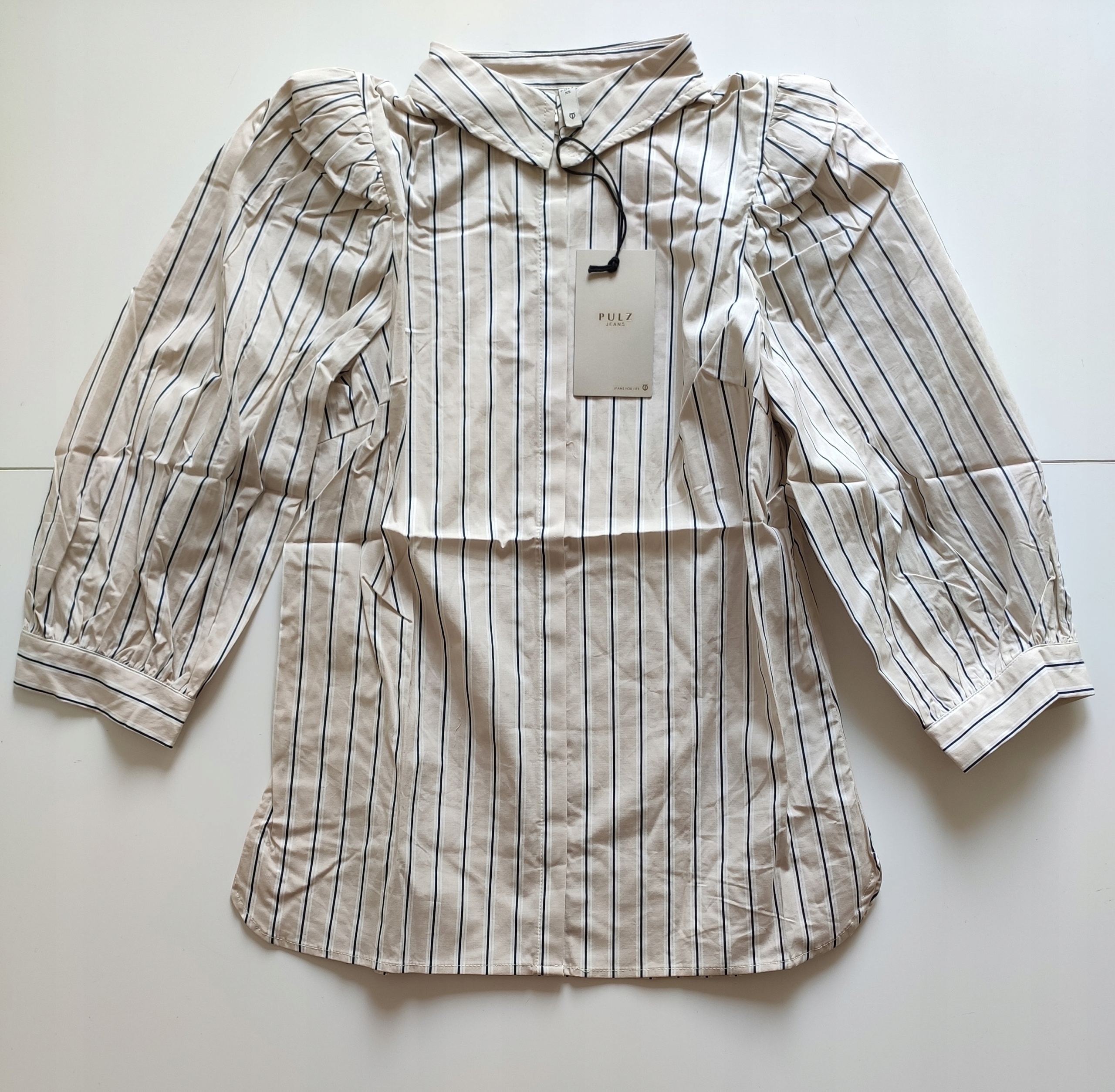 

Pulz Bluzka Koszula Paski Guziki 36 S -240ZŁ