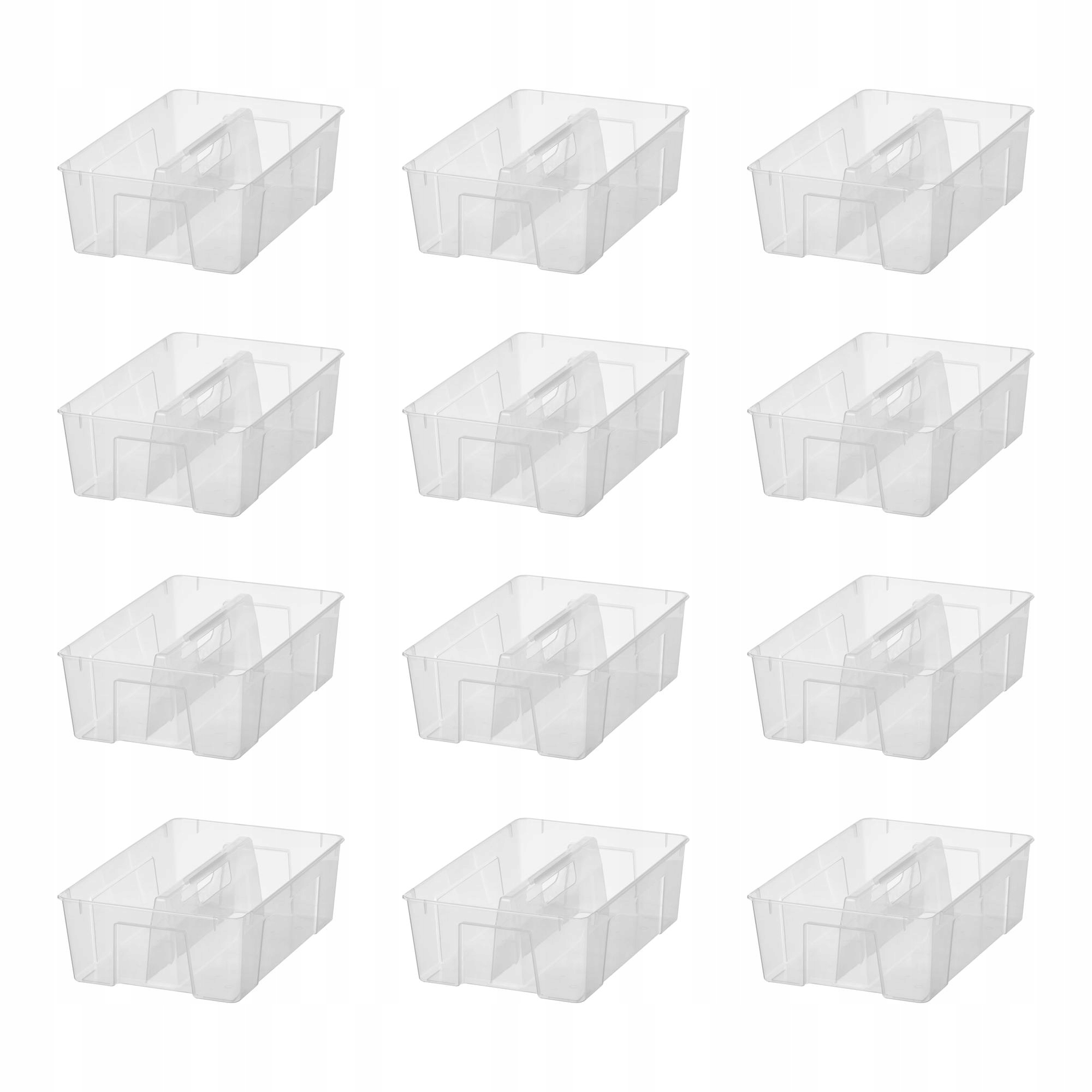 12 ks Vložka Samla 11 22 l průhledný 37x25x12 cm s přihrádkami
