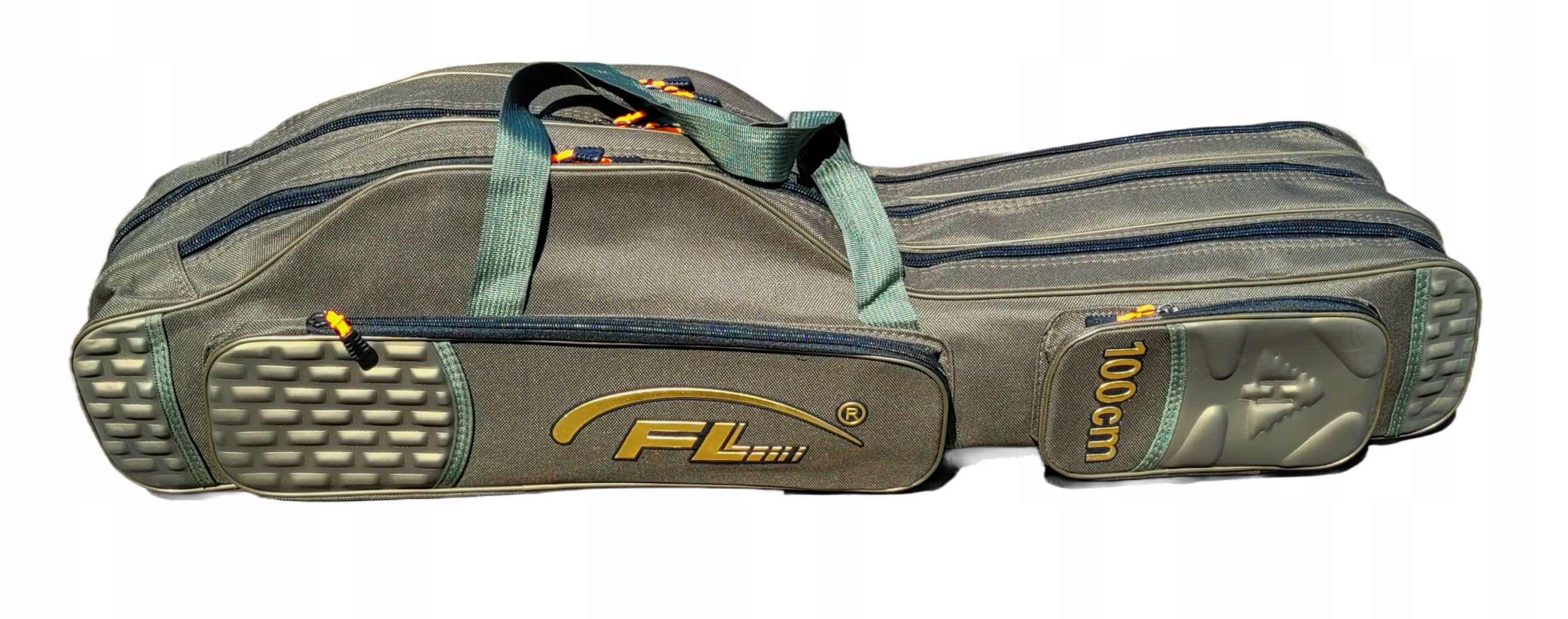 Sztywny Mocny Pokrowiec na wędki 100 cm 3 komory