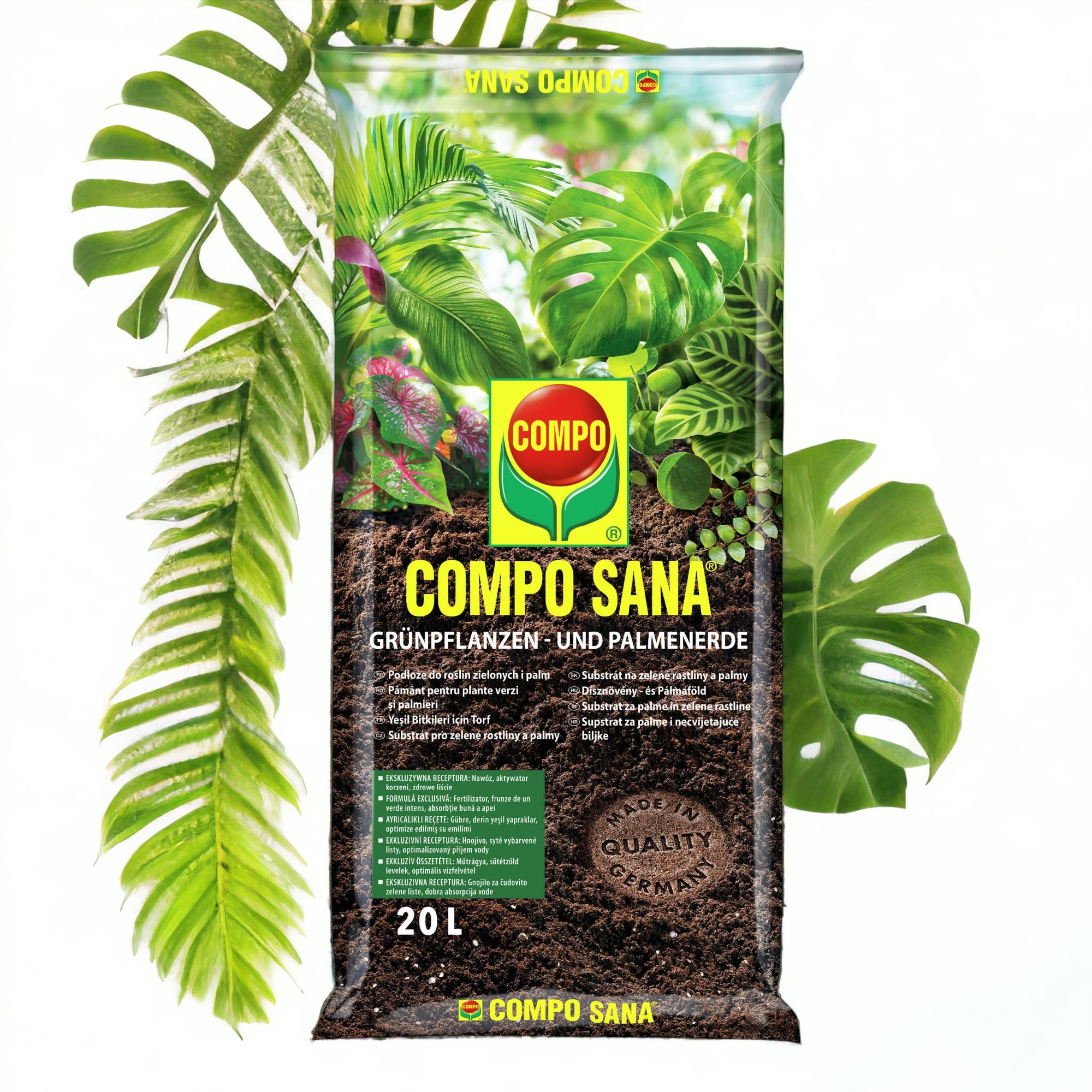 PODŁOŻE DO DONICZKOWYCH ROŚLIN ZIELONYCH MONSTERY ZAMIOKULKASA I PALM 20L