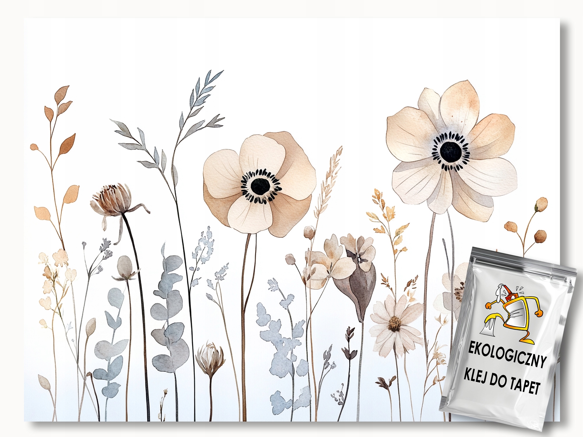 Fototapeta Flizelina Grafika Příroda Květiny Trávy Louka Zahrada 254x184 lepidlo