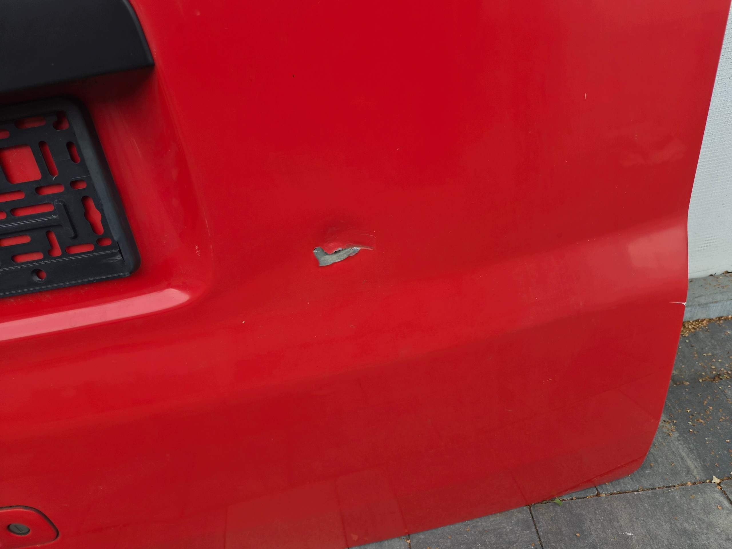 trunk door cover boot VW T5 T5 lift rear part red