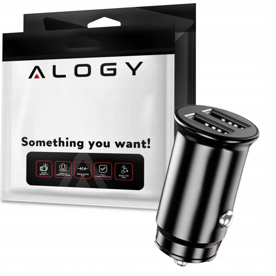 

Alogy Szybka Mini Ładowarka Samochodowa 2xUSB 3.1A