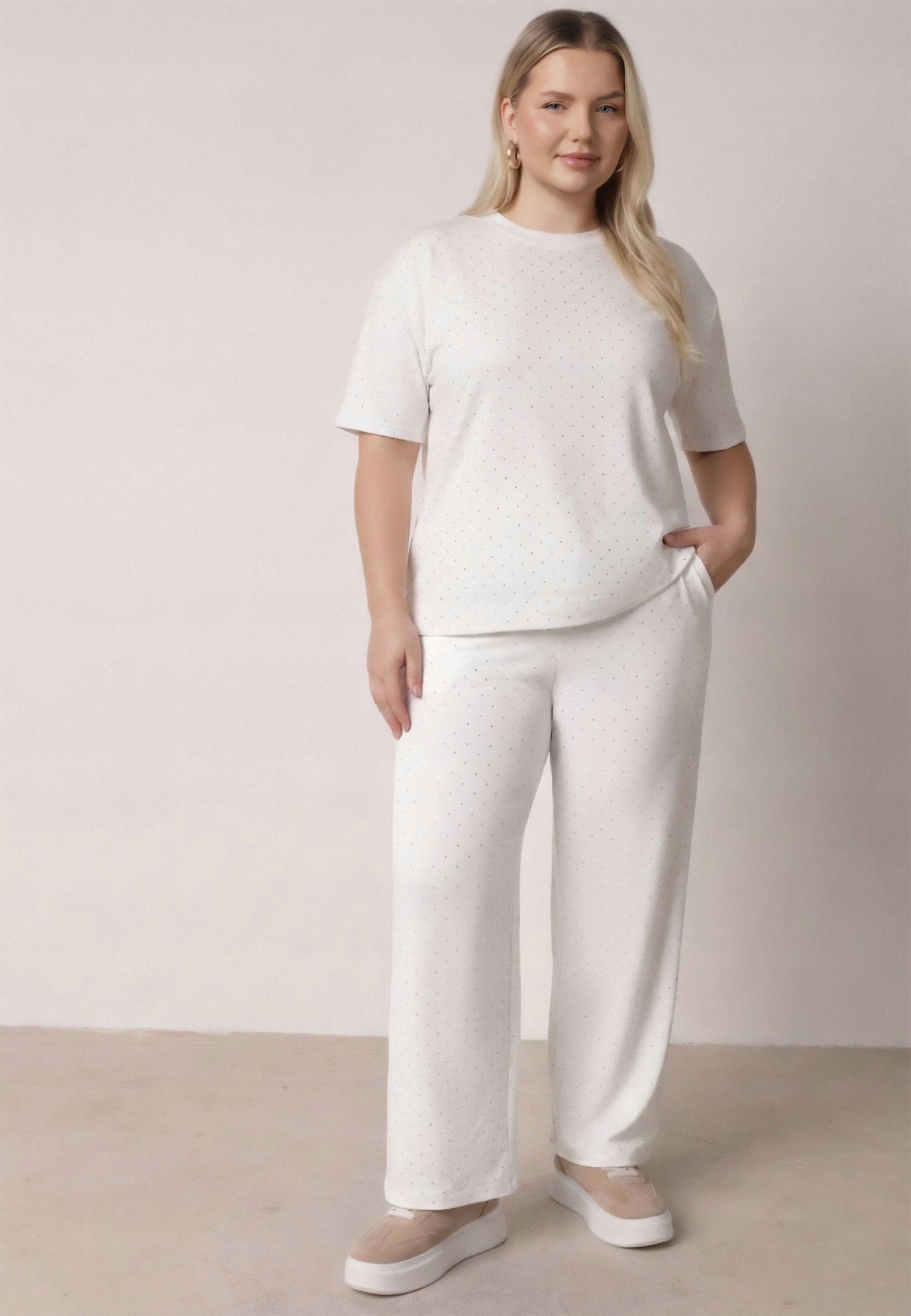 Born2Be Bílý dámský komplet 3XL/4XL