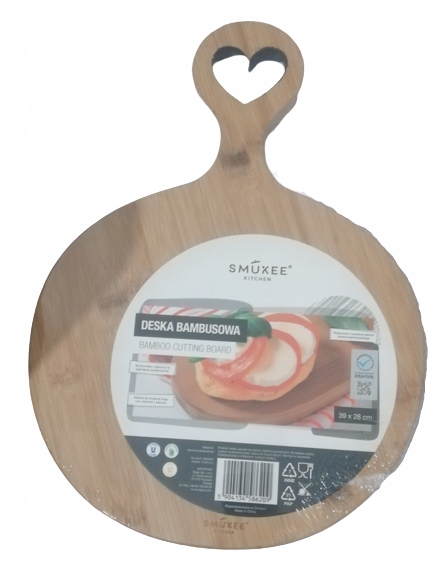 

Smukee deska bambusowa okrągła z rączką 39x28cm