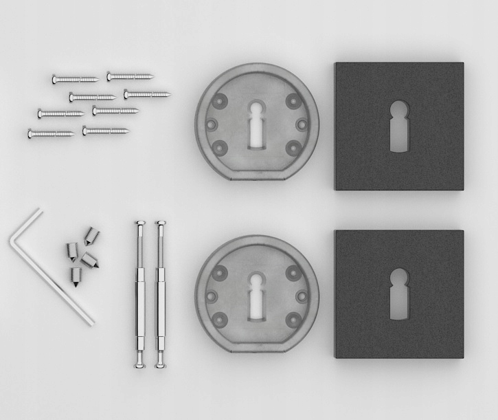 Rozeta czarny mat WC Marka Gamar