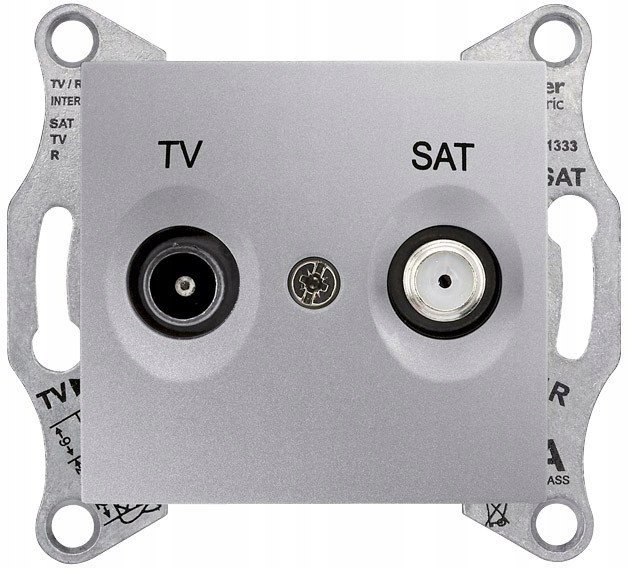 Schneider Sedna hliník zásuvka Rtv-sat přel.