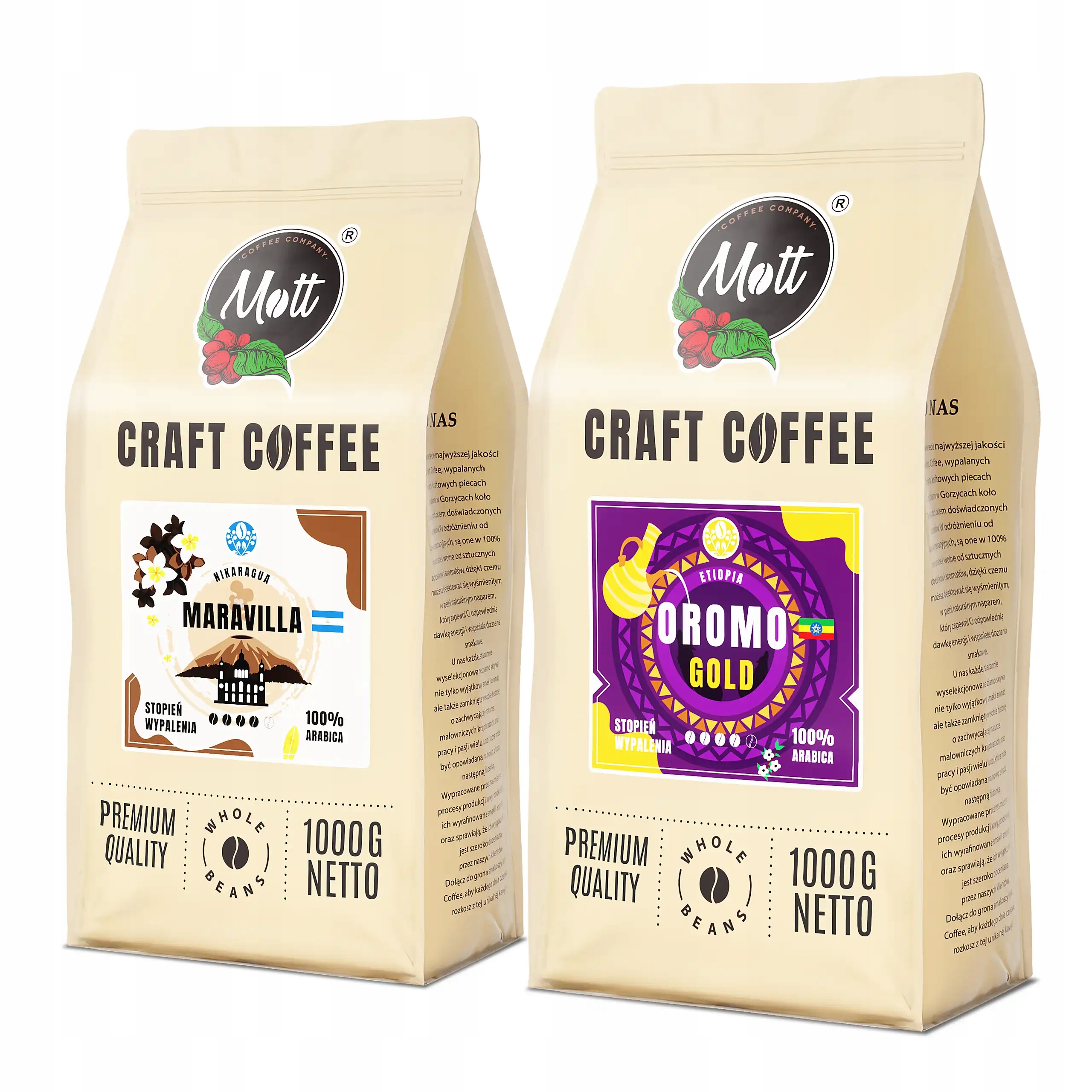 Káva Zrnková 2 kg Set Nikaragua Etiopie 100% Arabica Čerstvě pražená